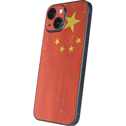 Chinese Flag Distressed iPhone 13 Mini Skin